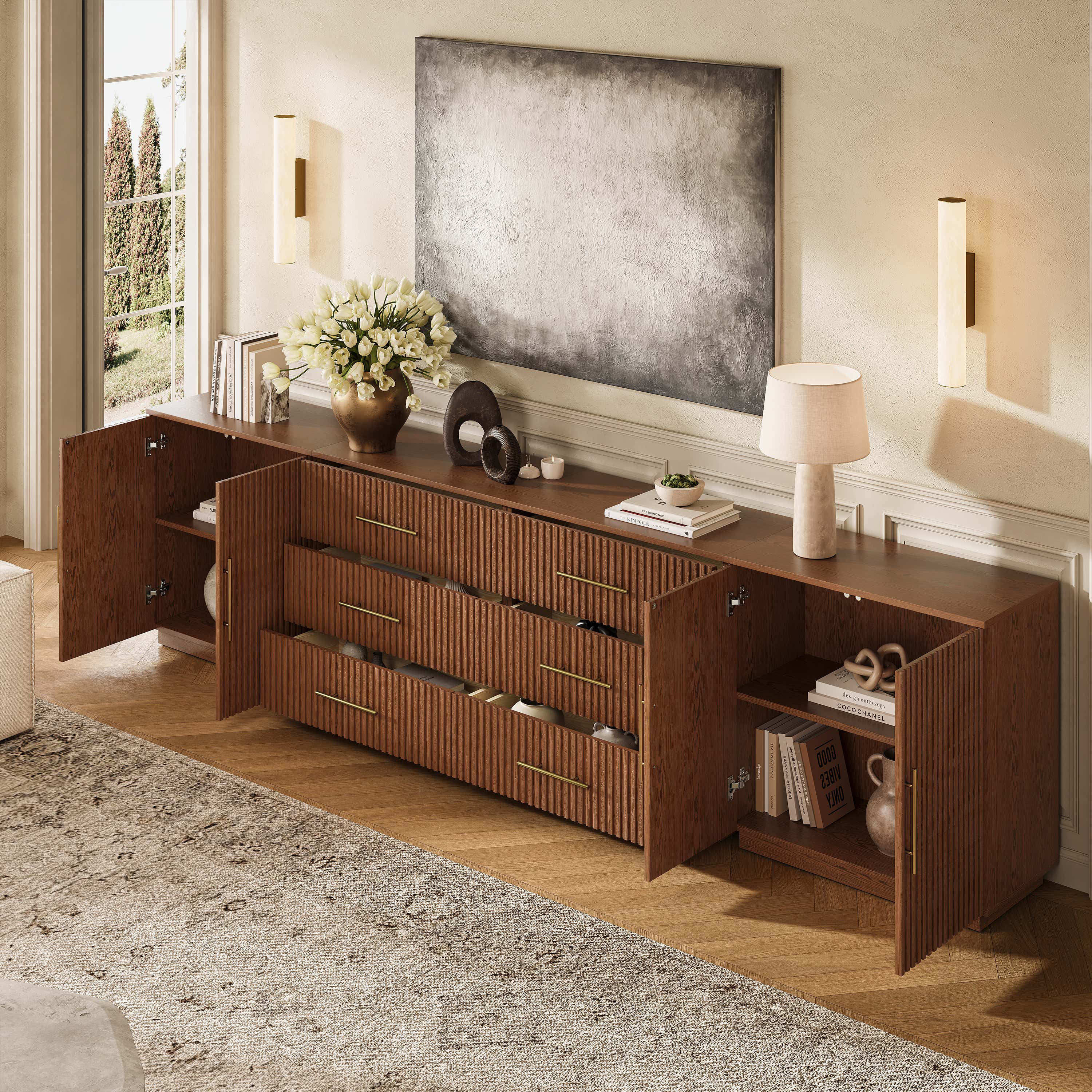 Holt Oak Modular Media Console (Set of 4)