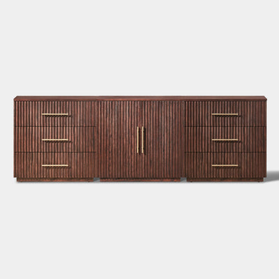 Holt Oak Modular Media Console (Set of 3)