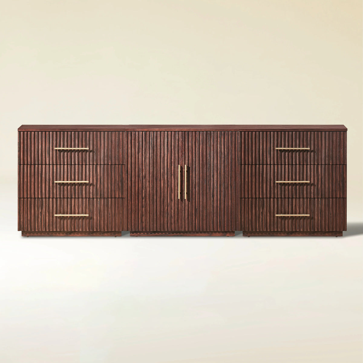 Holt Oak Modular Media Console (Set of 3)