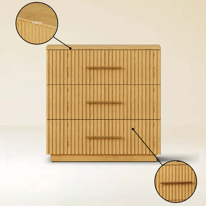 Holt 95" Oak 9-Drawer Chest(Set of 3)