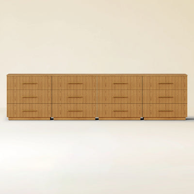 Holt 126" Oak 12-Drawer Chest(Set of 4)