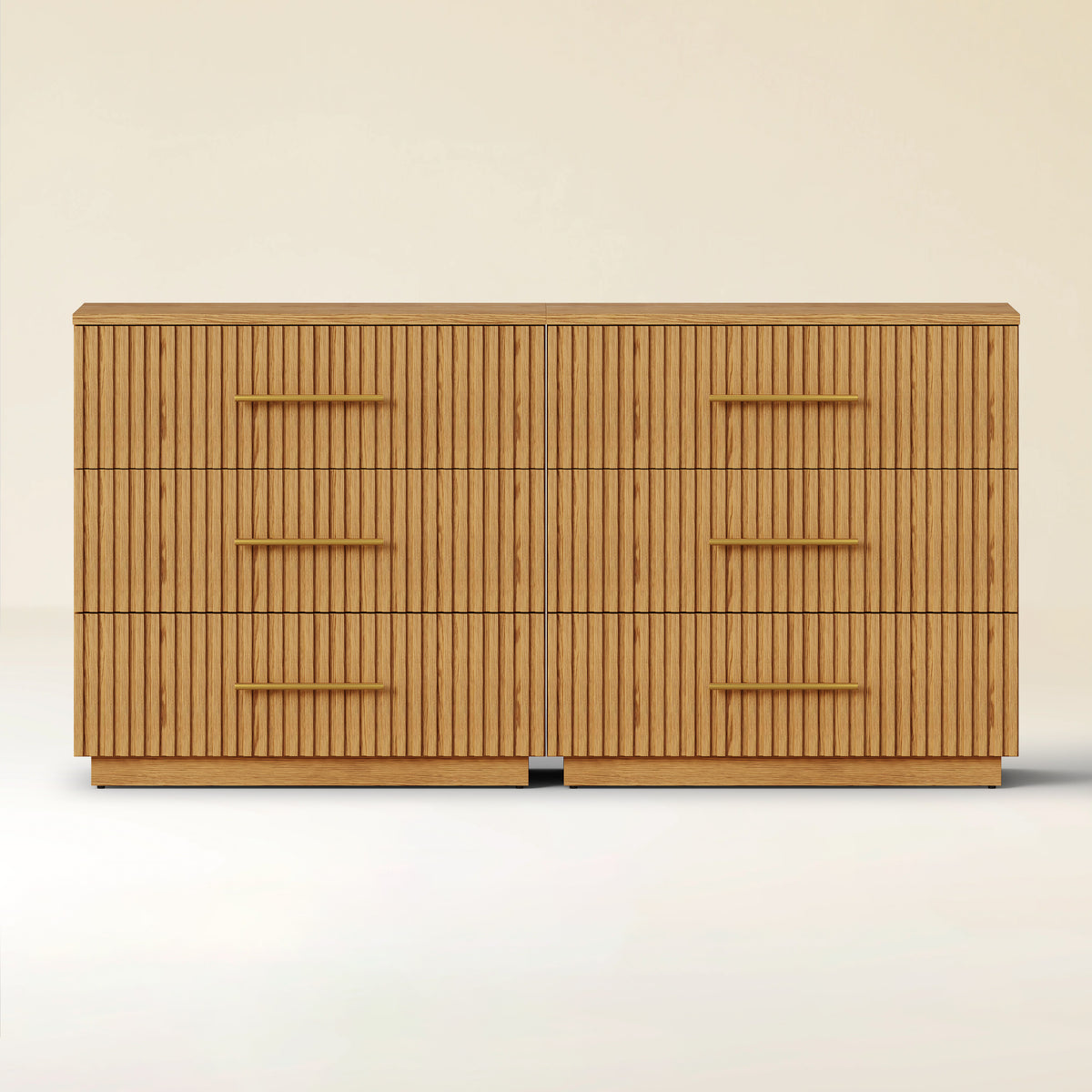 Holt 63“ Oak 6-Drawer Chest(Set of 2)
