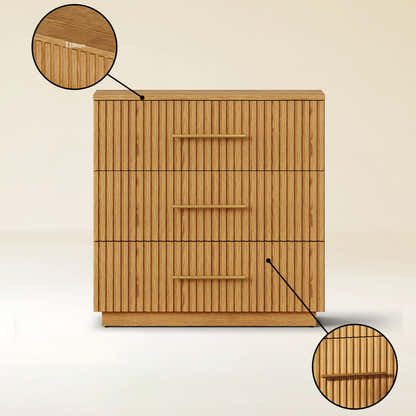 Holt 95" Oak 9-Drawer Chest(Set of 3)