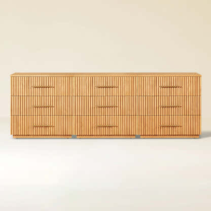 Holt 95" Oak 9-Drawer Chest(Set of 3)