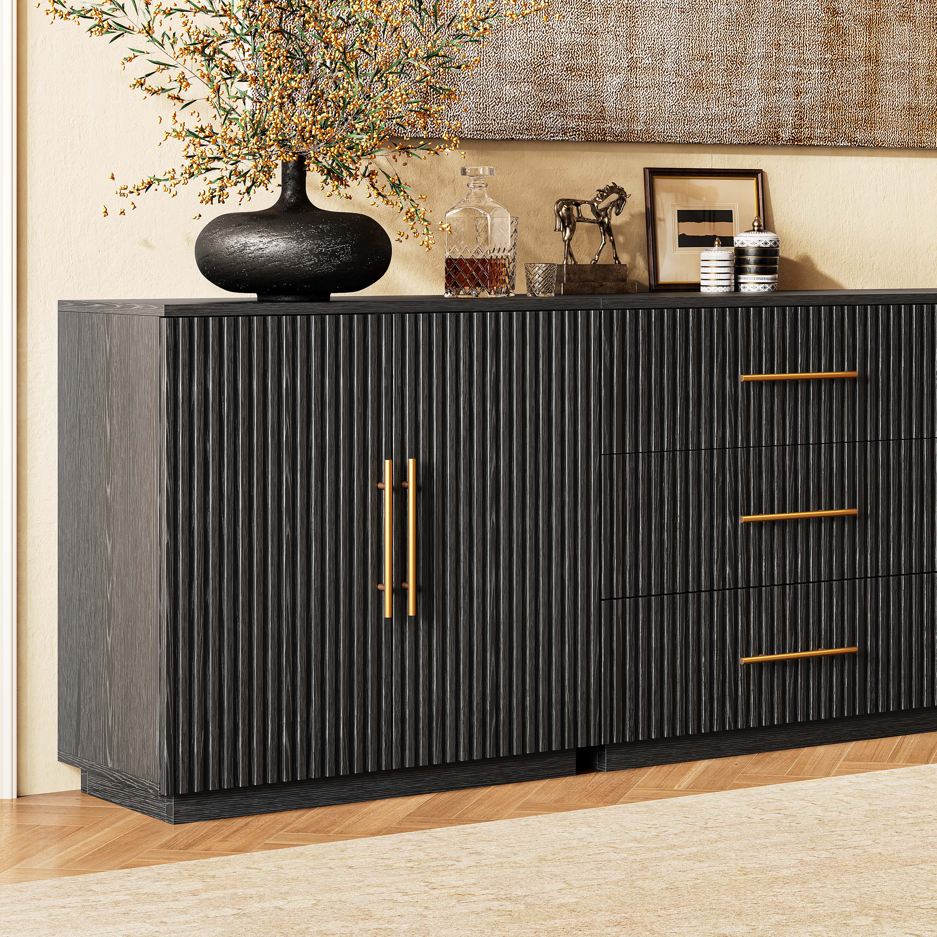 Holt Oak Modular Media Console (Set of 3)