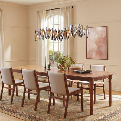Eclatia Marquise Crystal Linear Chandelier 35"W