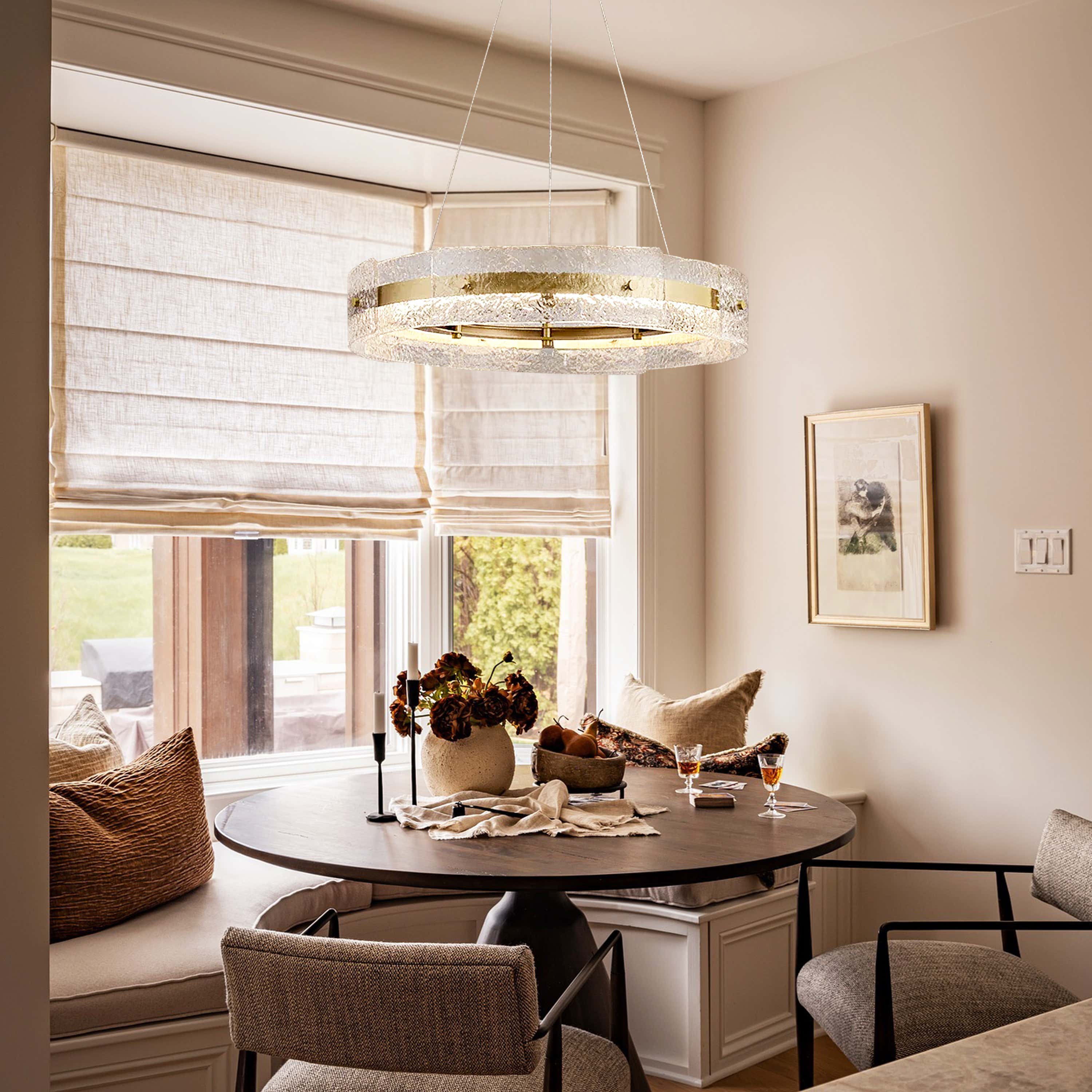 Glaciara Glass Round Chandelier 24"D