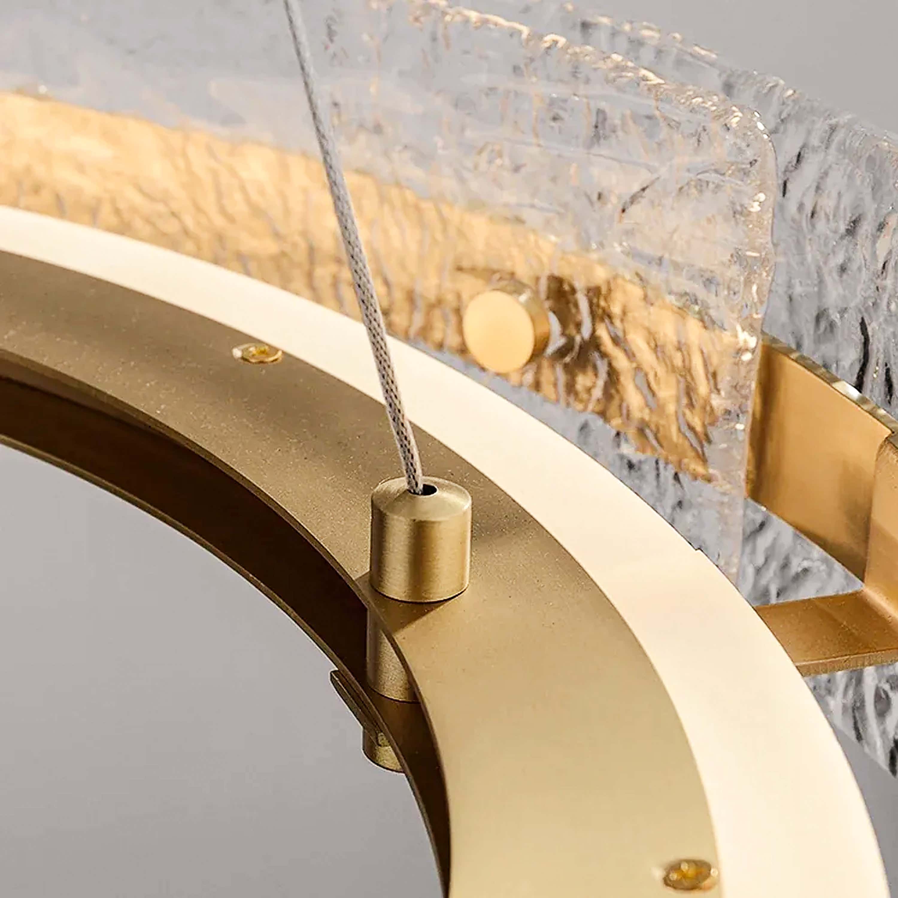 Glaciara Glass Round Chandelier 32"D