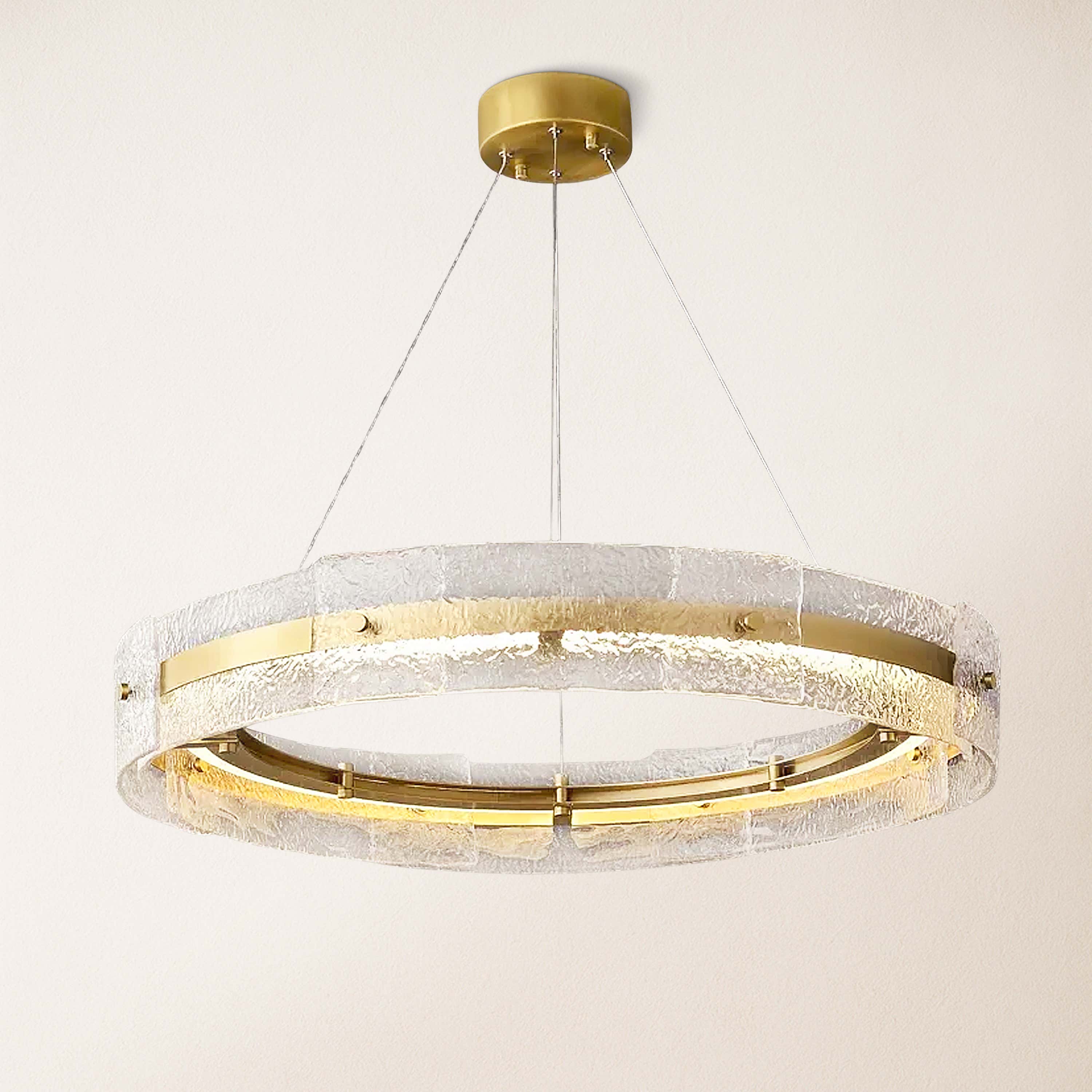 Glaciara Glass Round Chandelier 32"D