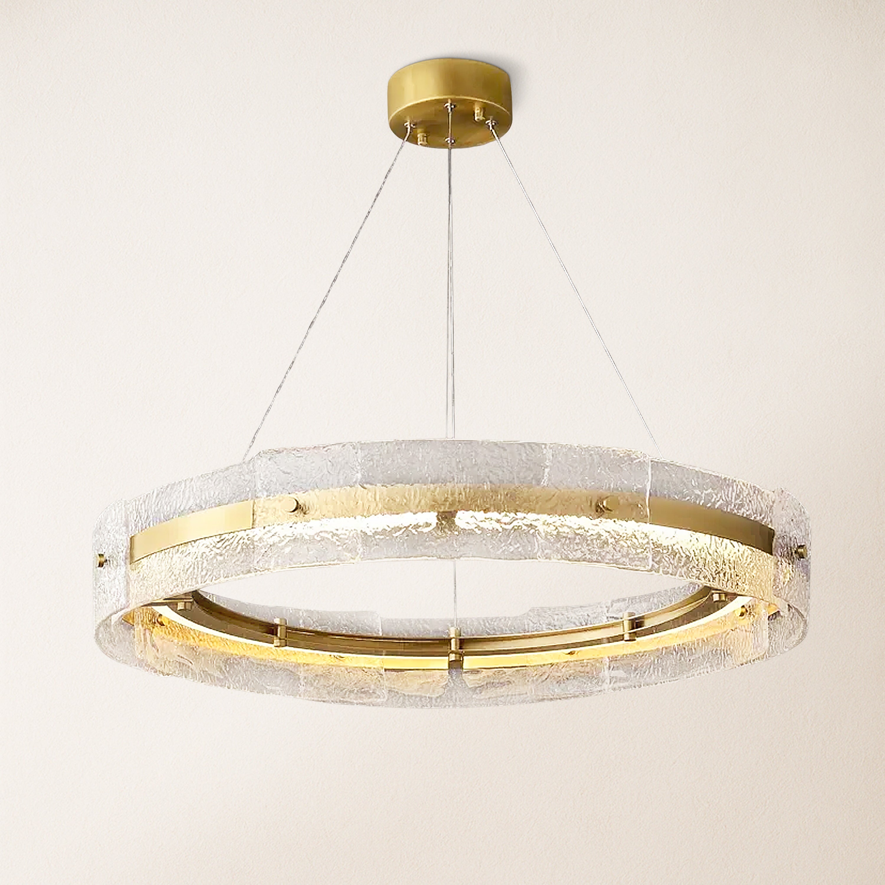 Glaciara Glass Round Chandelier 32"D