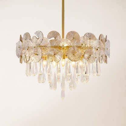 Nymphora Glass Round Chandelier 26"D