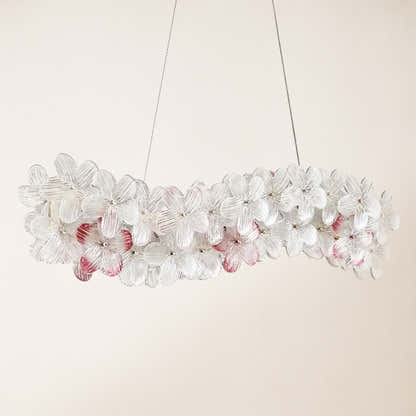 Petalora Glass Linear Chandelier 41"W