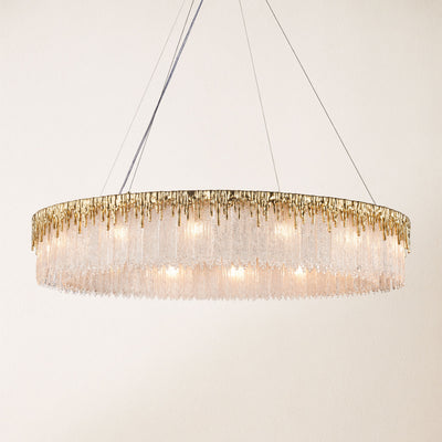 Rieo Crystal Glass Round Chandelier 40"D