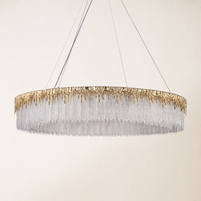 Rieo Crystal Glass Round Chandelier 40"D