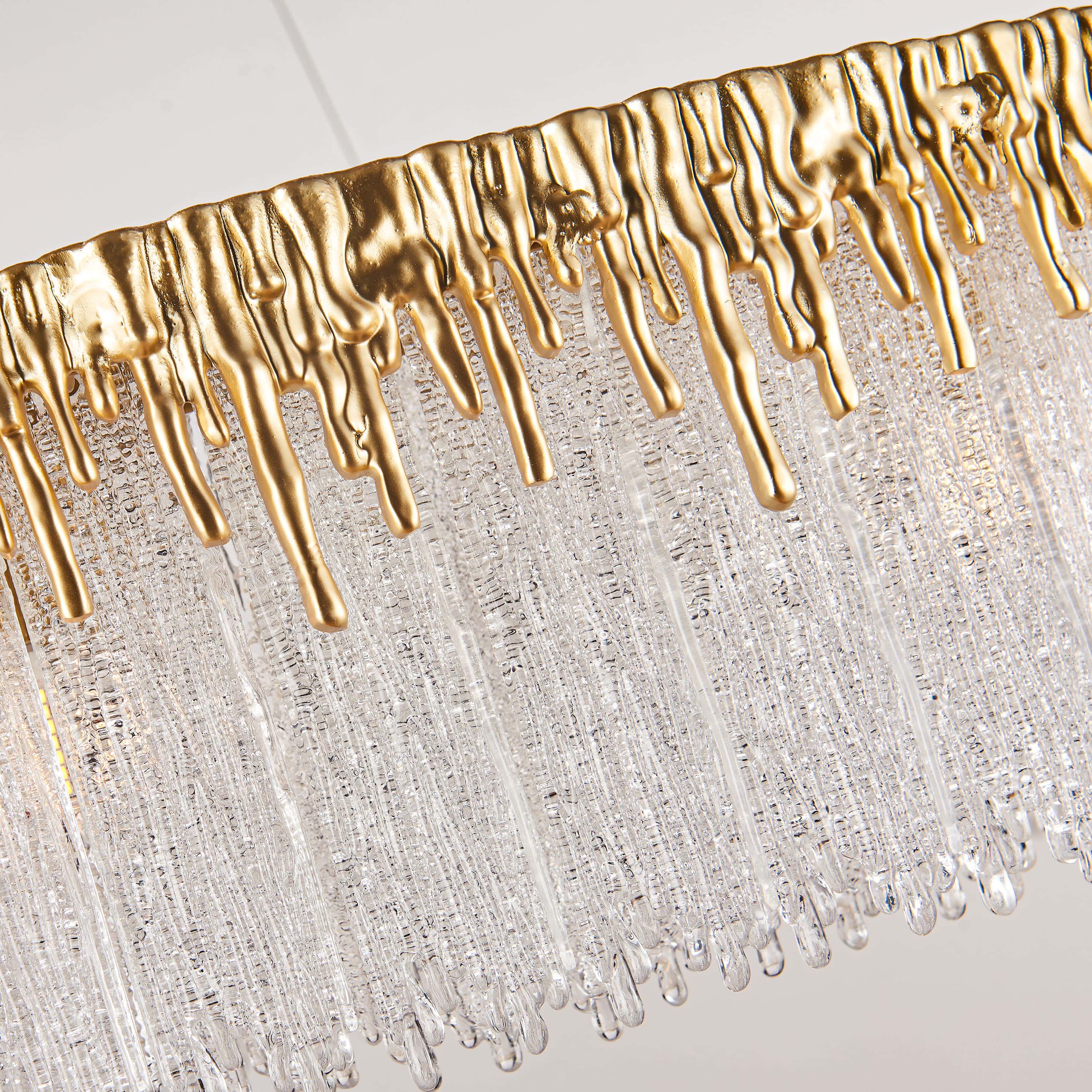 Rheo Crystal Glass Round Chandelier 40"D