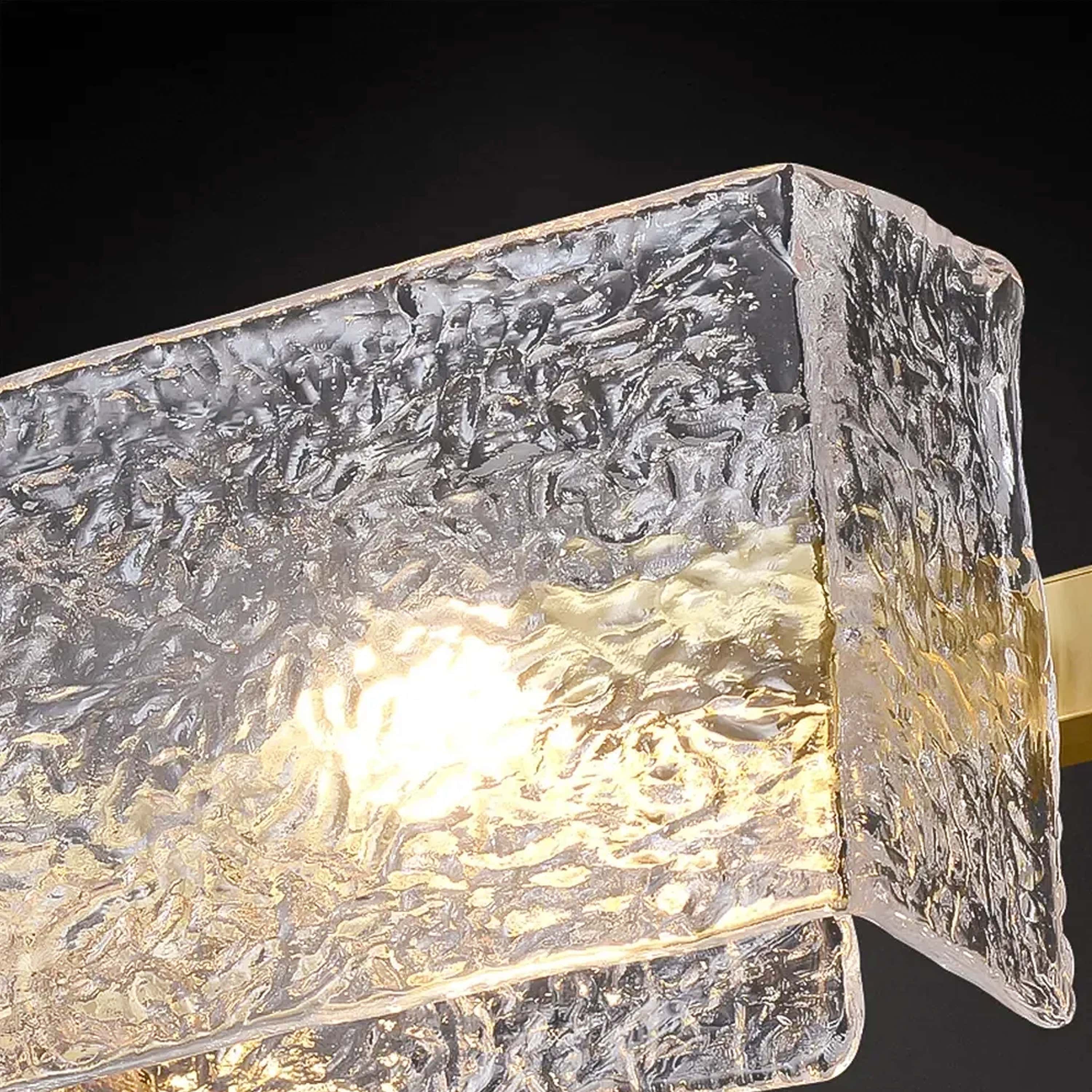 Vitreolith Glass Linear Chandelier 41"W