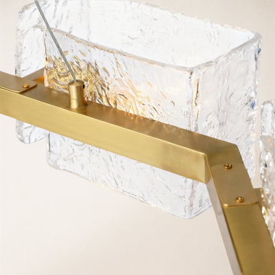 Vitreolith Glass Geometric Ring Chandelier 35"W