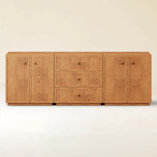 Avery Oak Modular Sideboard 90"W