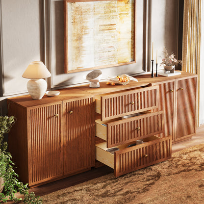 Avery Oak 3-Drawer Sideboard 90"W