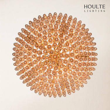 Celestial Drop Round Crystal Glass Chandelier 48''D