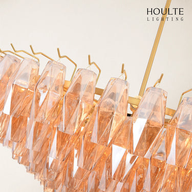 Celestial Drop Round Crystal Glass Chandelier 48''D