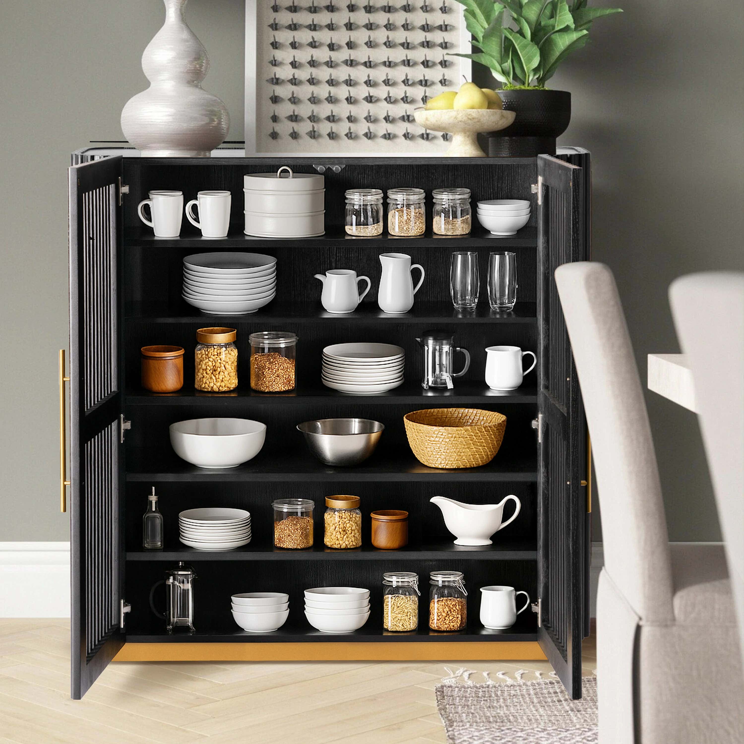 Holton 47"H Oak Storage Cabinet