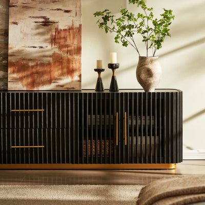 Holton Oak Media Console And Sideboard Set