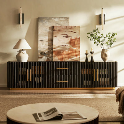 Holton Oak Media Console And Sideboard Set