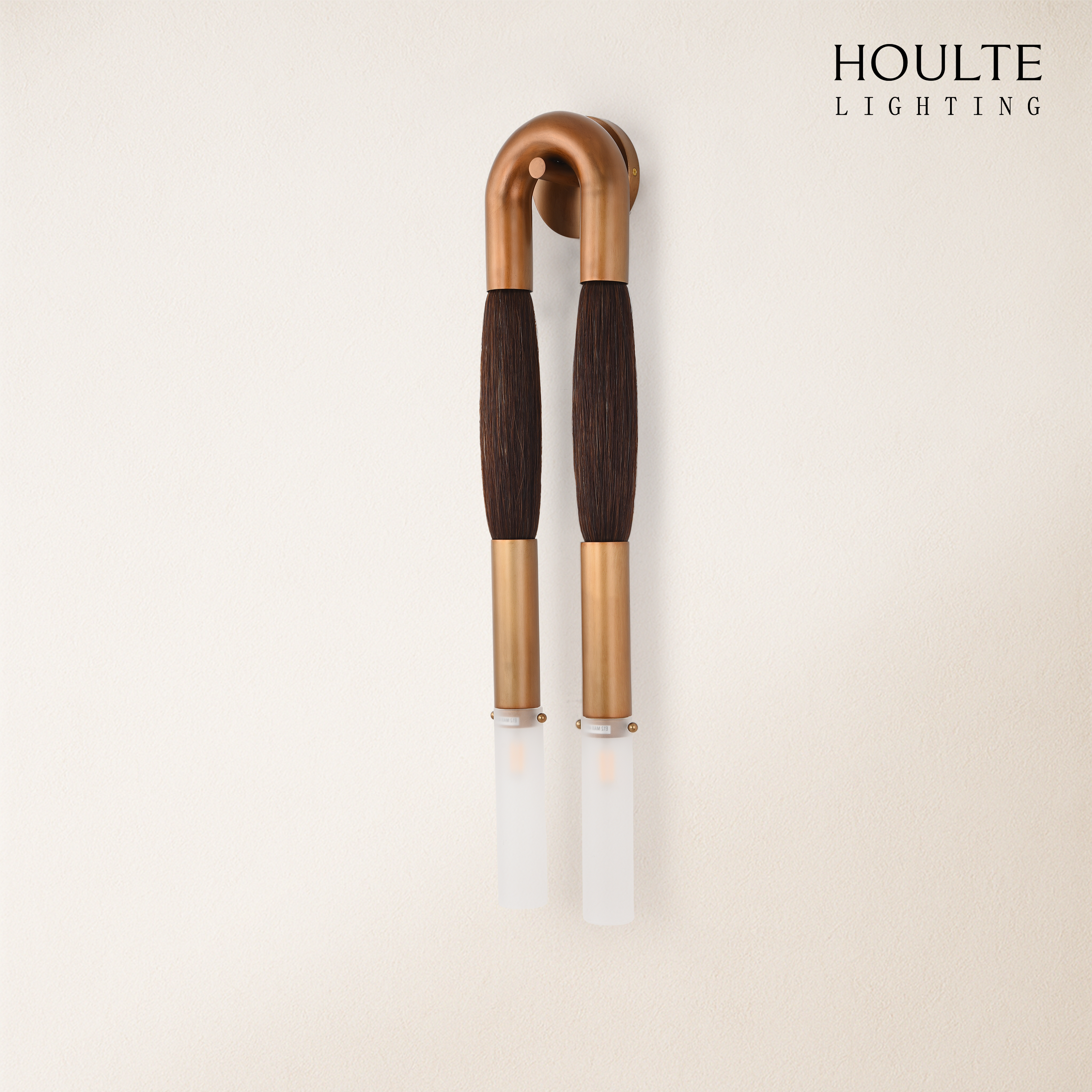 Horsehair Solid Brass Wall Sconce 30''H