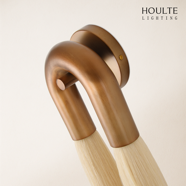 Horsehair Solid Brass Wall Sconce 30''H