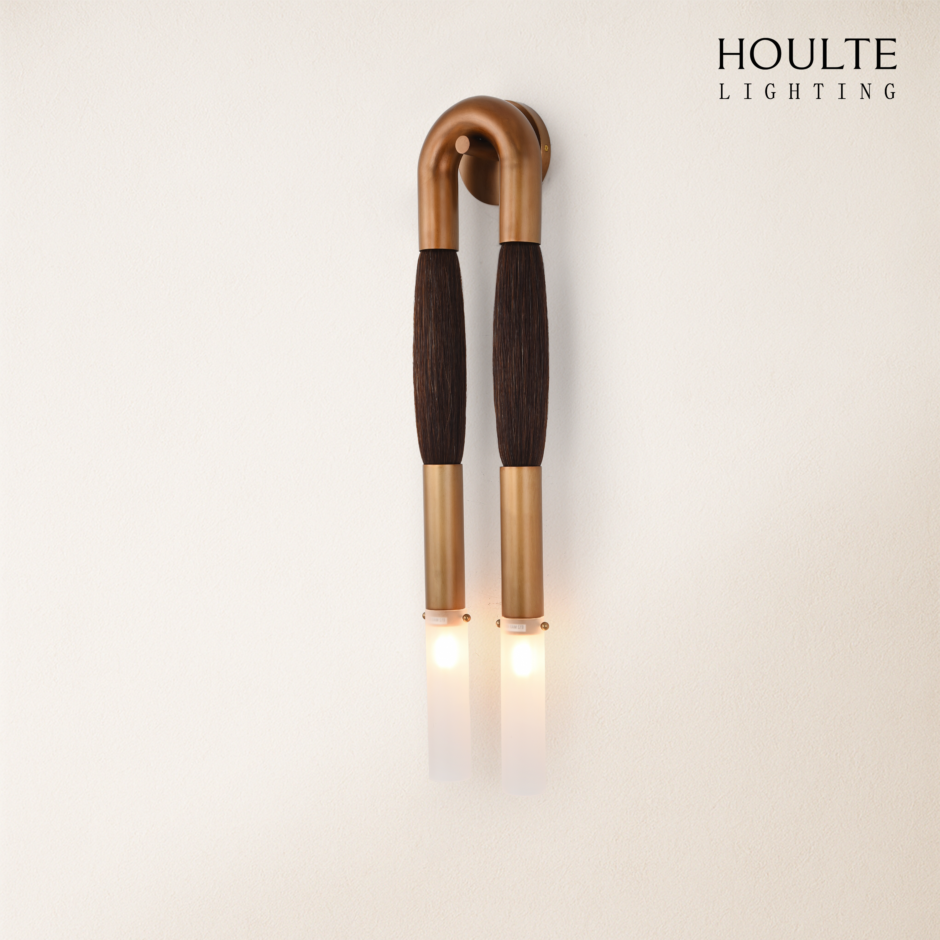 Horsehair Solid Brass Wall Sconce 30''H