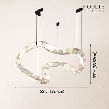 Infinity Symmetrical Alabaster Chandelier 55.5"
