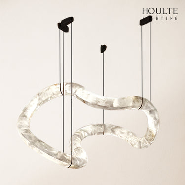 Infinity Symmetrical Alabaster Chandelier 55.5"
