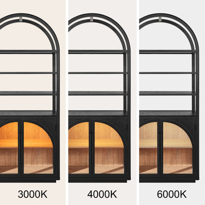 Alvar Arched Bookcase with Cabinet