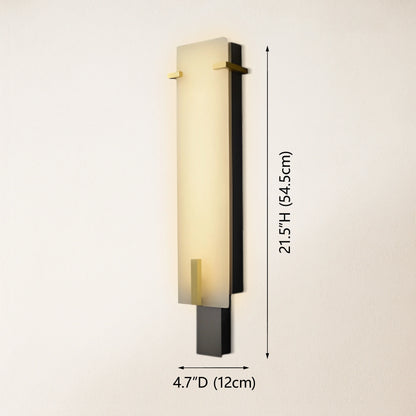 Janina Stable Alabaster Personality Wall Sconce 21.5"H