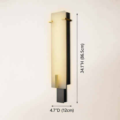 Janina Stable Alabaster Personality Wall Sconce 34.1"H