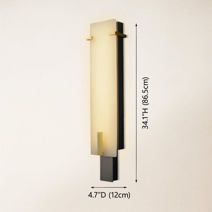 Janina Stable Alabaster Personality Wall Sconce 34.1"H