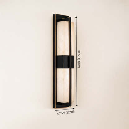 Caelum Alabaster Cuboid Wall Sconce