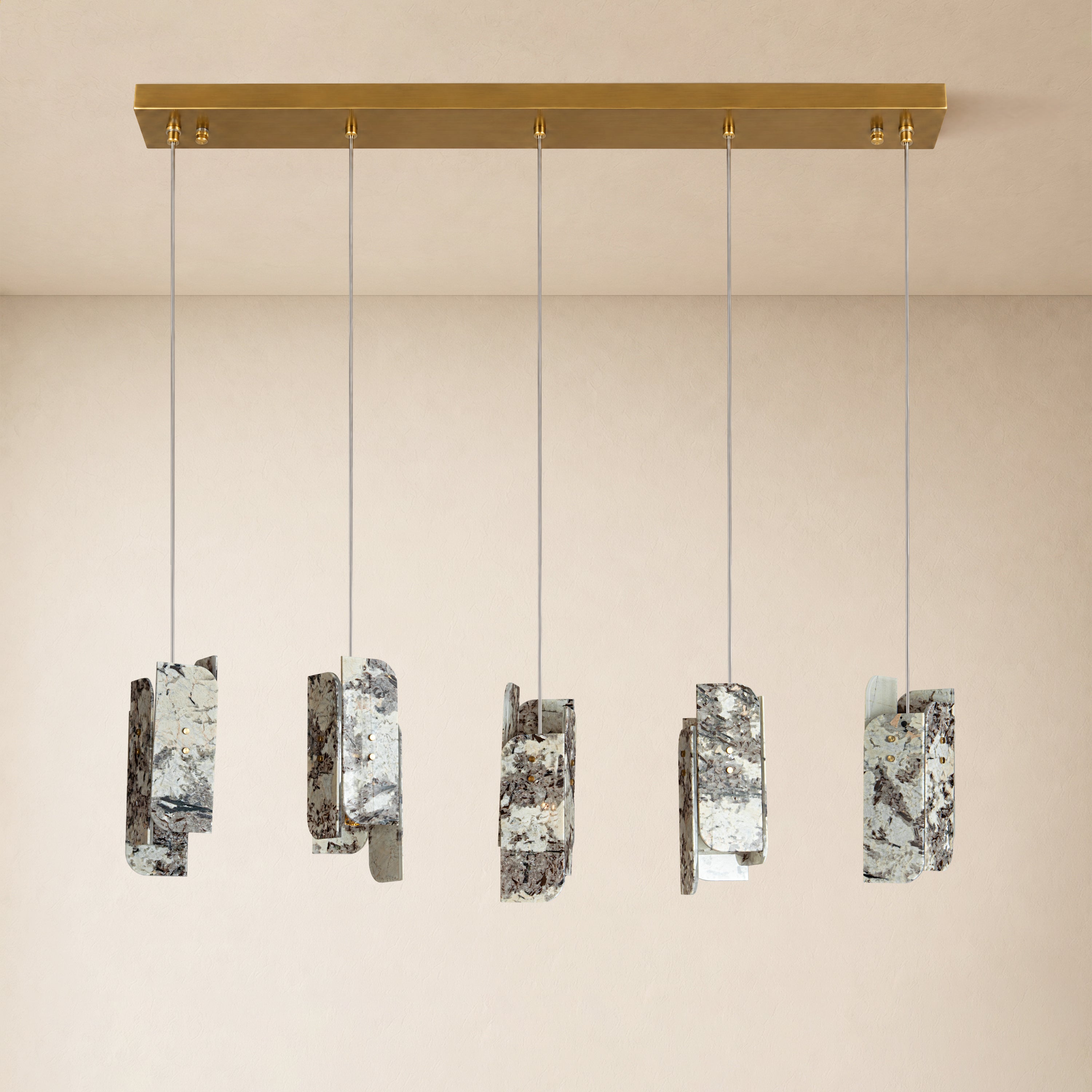 Pietra Quartzite Linear Chandelier 50"W