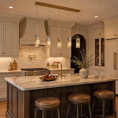 Pietra Quartzite Linear Chandelier 50"W