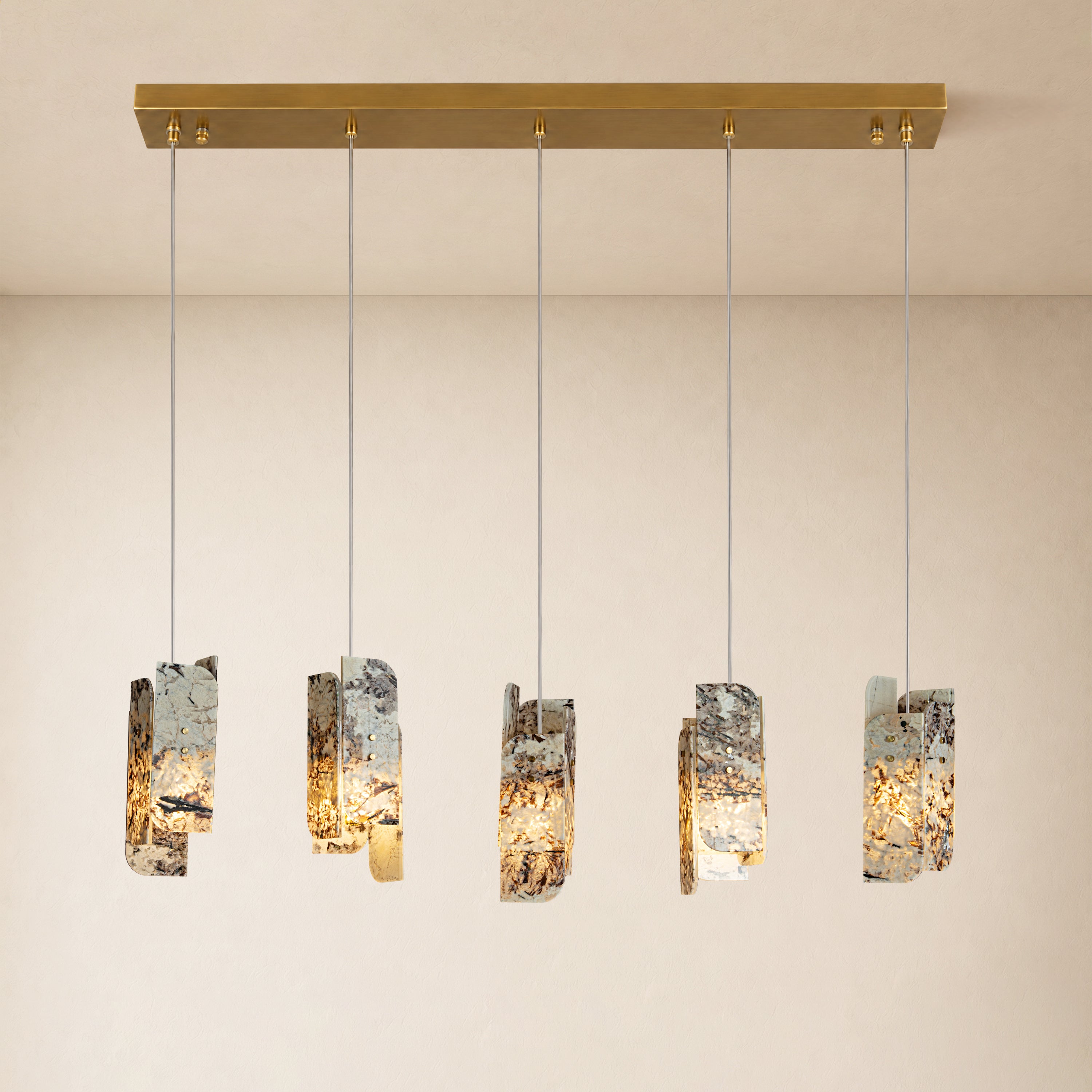 Pietra Quartzite Linear Chandelier 50"W