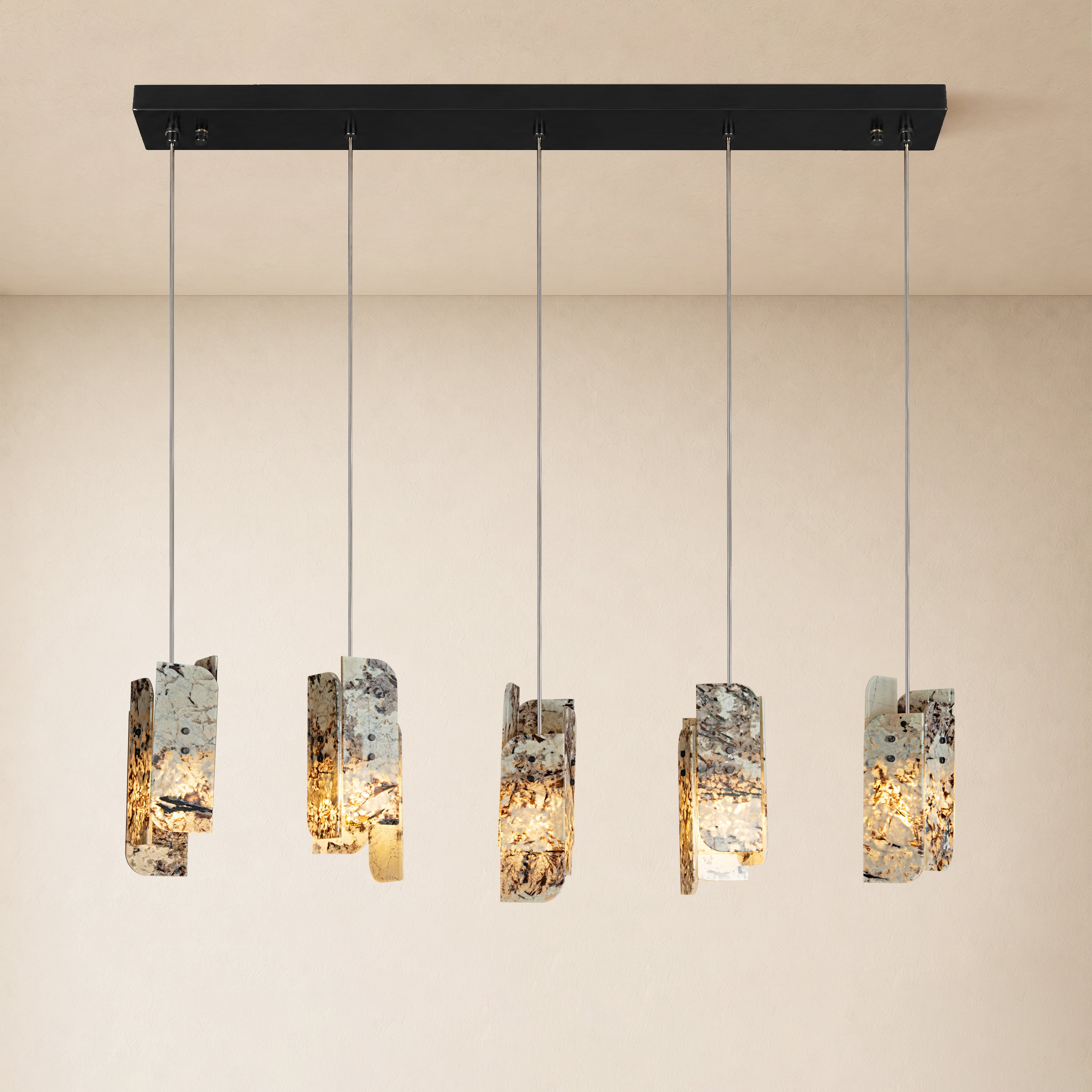 Pietra Quartzite Linear Chandelier 50"W