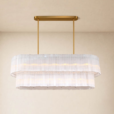 Selara Selenite Oval Chandelier 54"W