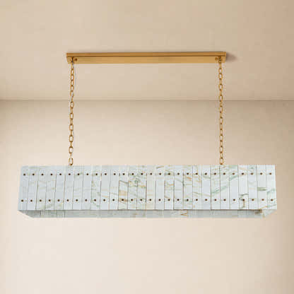 Pietra Quartzite Rectangular Chandelier 55.1"W