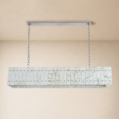 Pietra Quartzite Rectangular Chandelier 55.1"W