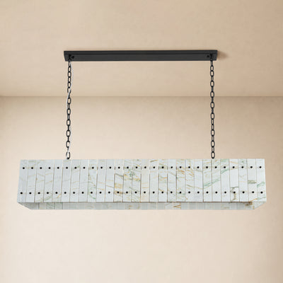 Pietra Quartzite Rectangular Chandelier 55.1"W