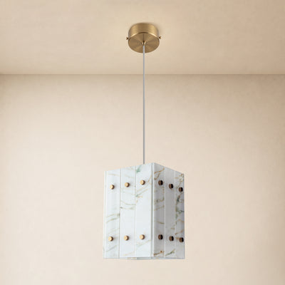 Pietra Marble Box Pendant 6.6"W
