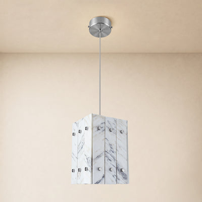 Pietra Quartz Box Pendant 6.6"W