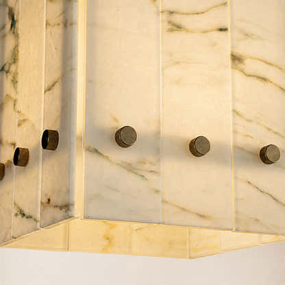 Pietra Green Marble Box Pendant 6.6"W