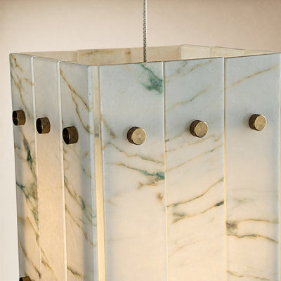 Pietra Marble Box Pendant 6.6"W
